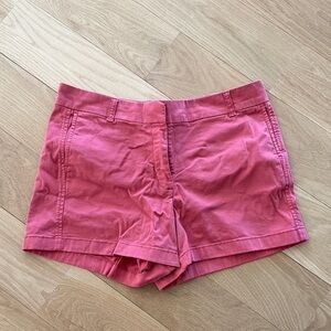 J. Crew High-Waist Rose Pink Cotton Shorts